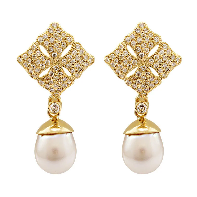 Earrings-South Sea Pearl and Diamond