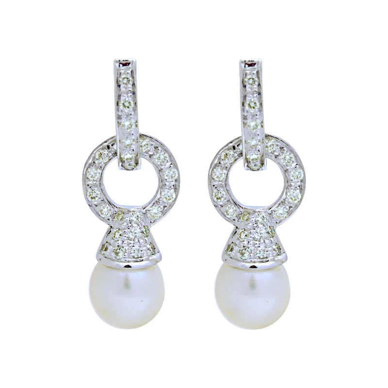 Earrings-South Sea Pearl and Diamond