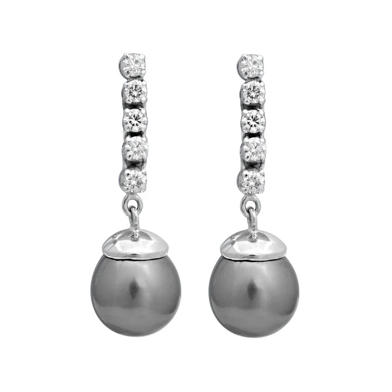 Earrings-South Sea Pearl and Diamond