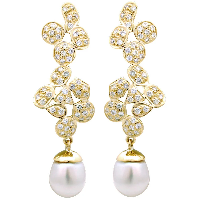 Earrings-South Sea Pearl and Diamond