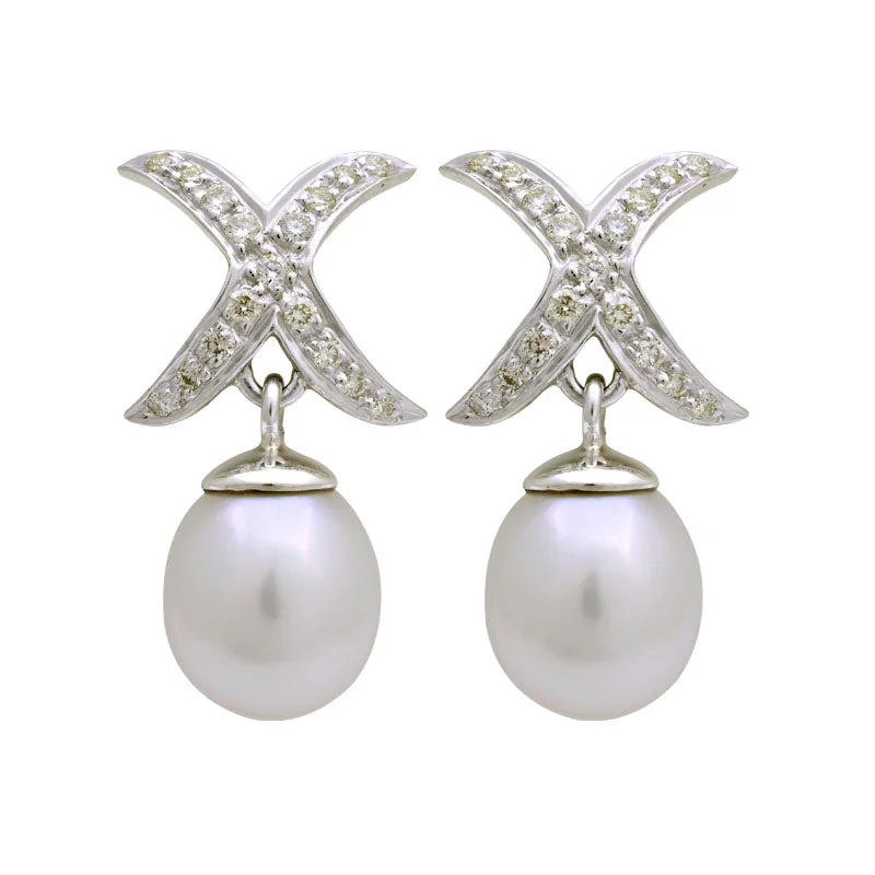 Earrings-South Sea Pearl and Diamond