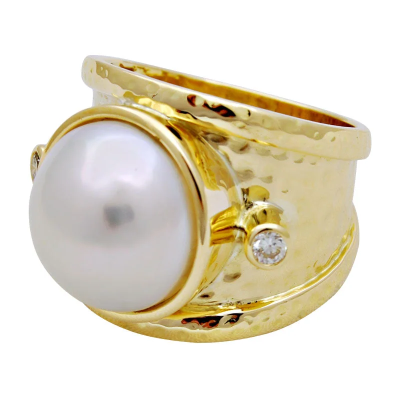 Ring-South Sea Pearl and Diamond