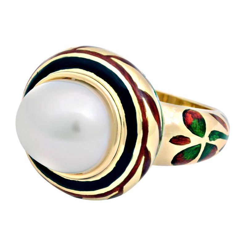 Ring-South Sea Pearl (Enamel)